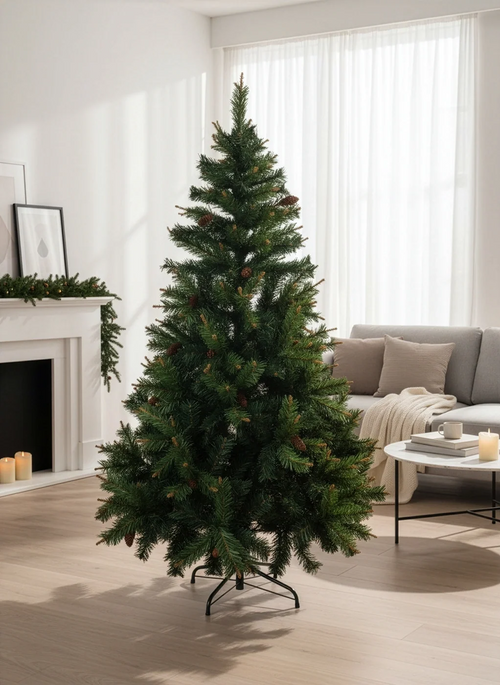 Abeto 185cm piñas artificial