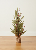 Macetita pino saco piña/berry 65cm artificial