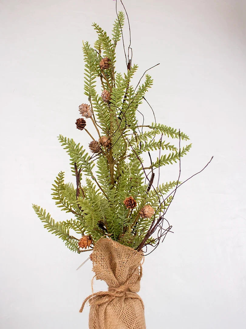 Macetita saco pino piña artificial 65cm