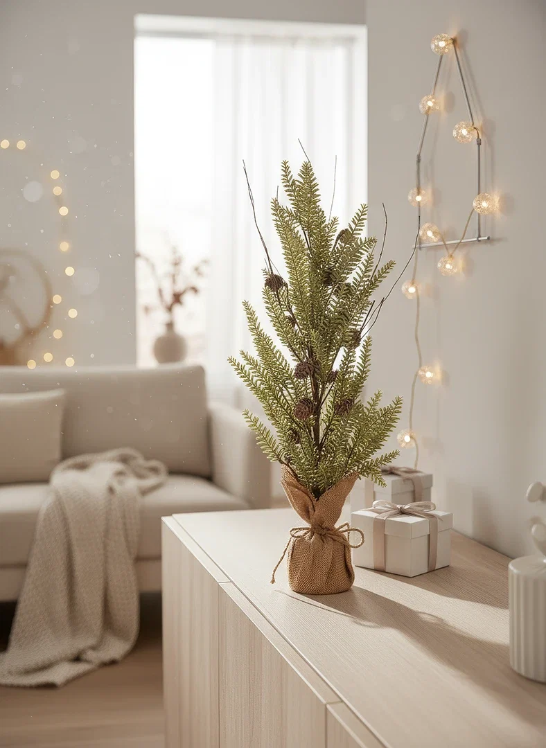 Macetita saco pino piña artificial 65cm