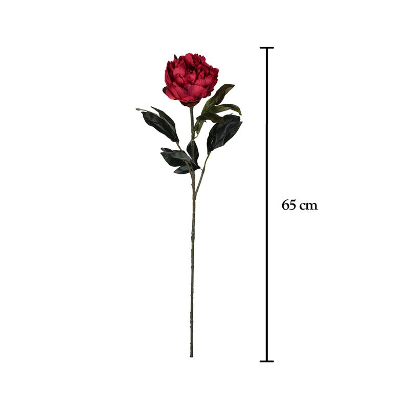 Vara peonia artificial roja