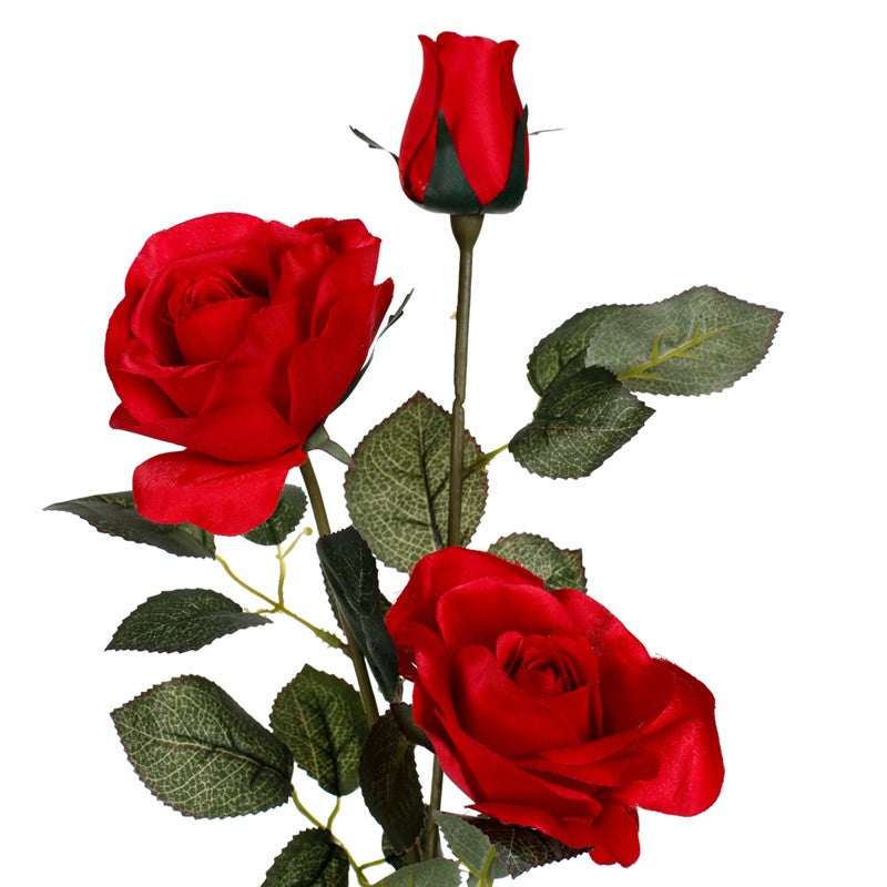 Vara de rosa artificial x3 82 cm