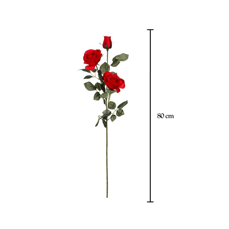 Vara de rosa artificial x3 82 cm