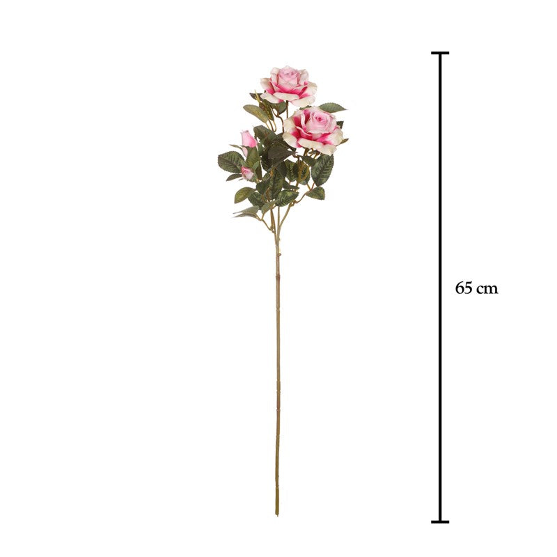Vara rosa artificial x3