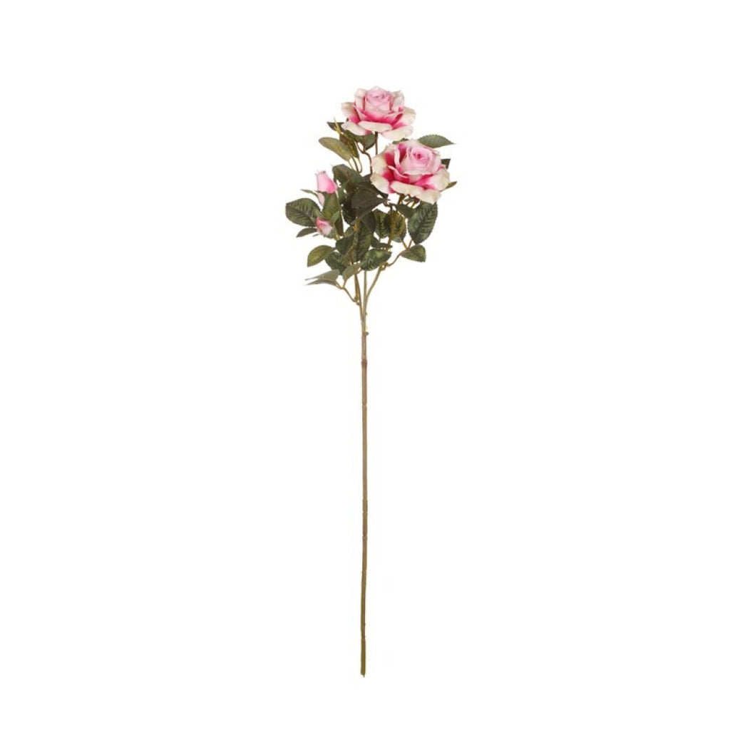 Vara rosa artificial x3