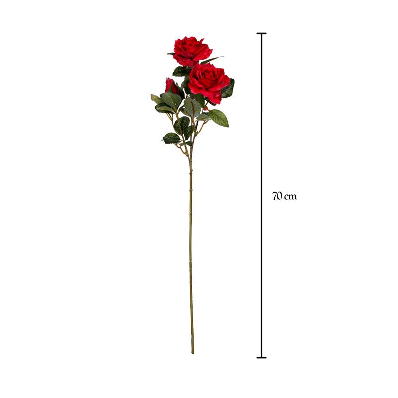 Vara rosa artificial x3
