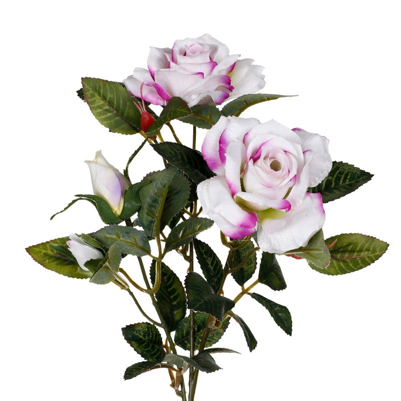 Vara rosa artificial x3