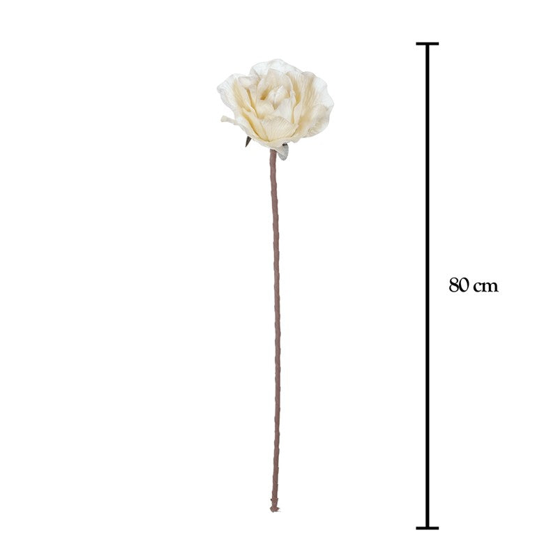Vara de rosa franela artificial crema