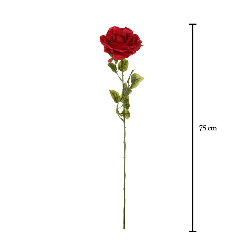 Vara de rosa artificial roja