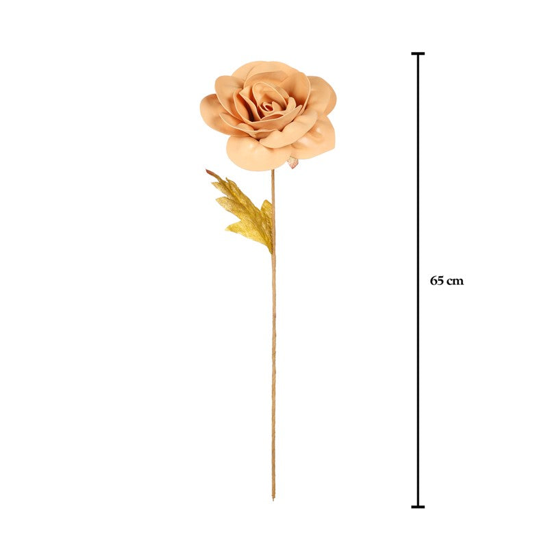 Vara de rosa artificial amarilla