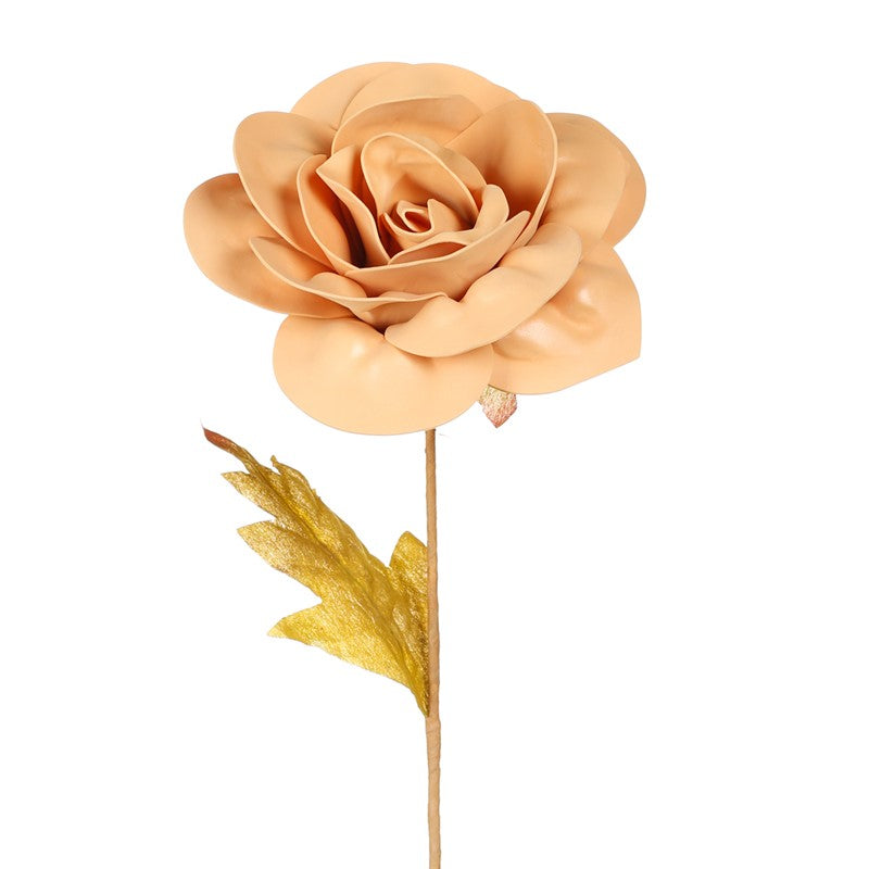 Vara de rosa artificial amarilla