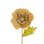 Vara de rosa artificial amarilla