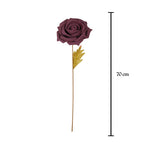 Vara de rosa artificial plizada otoñal