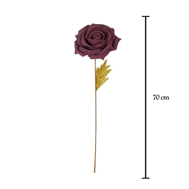 Vara de rosa artificial plizada otoñal