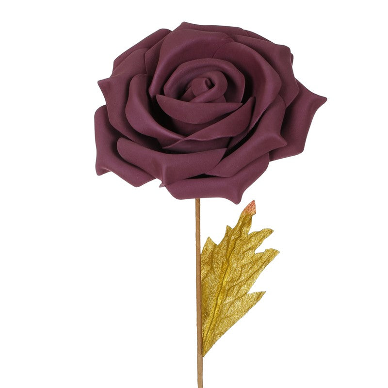 Vara de rosa artificial plizada otoñal