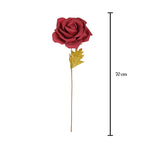 Vara de rosa artificial plizada otoñal