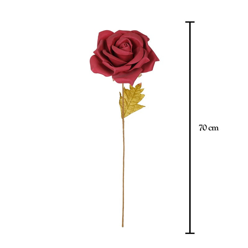 Vara de rosa artificial plizada otoñal