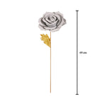 Vara de rosa artificial plizada otoñal