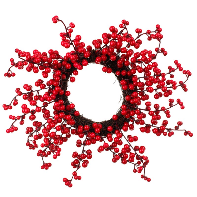 Corona berries decorativa 28 cm de diámetro