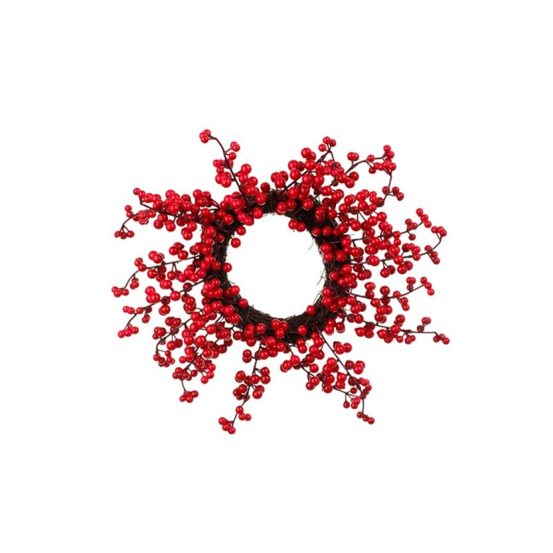 Corona berries decorativa 28 cm de diámetro