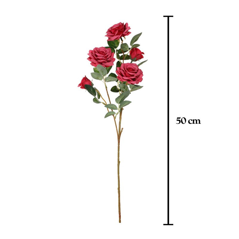 Vara rosa artificial x5