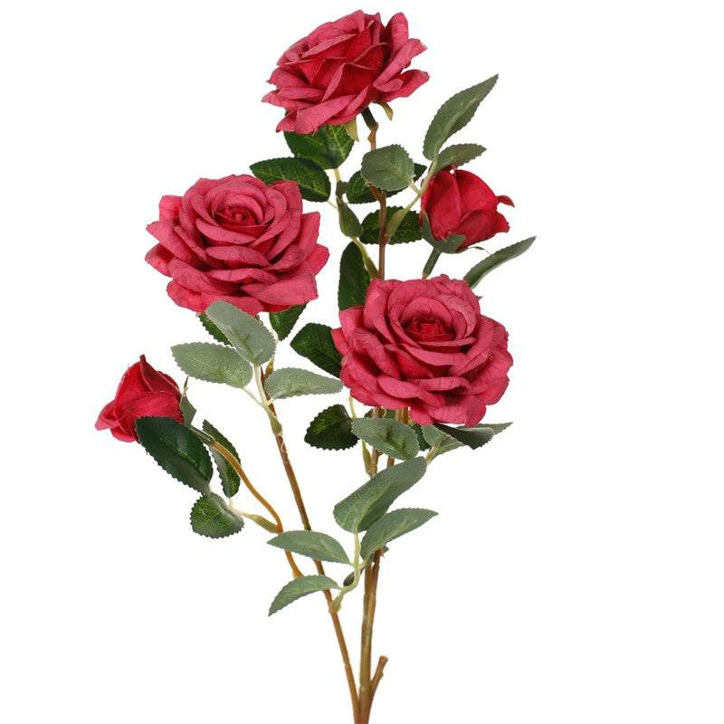 Vara rosa artificial x5
