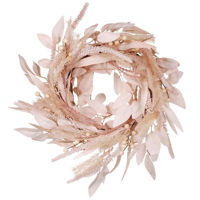 Corona decorativa frost berry crema
