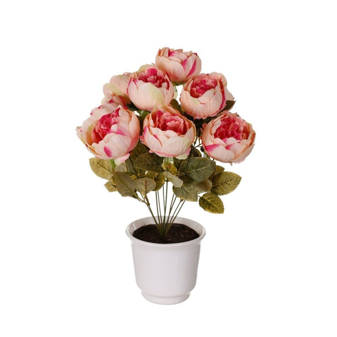 Maceta peonia artificial