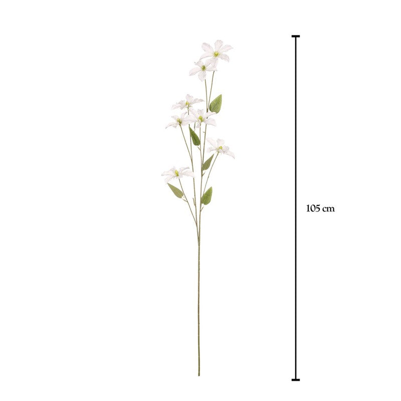 Vara flor tigre artificial blanca