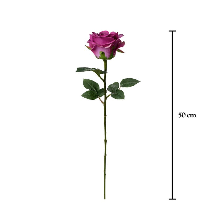 Vara rosa artificial 51 cm real touch