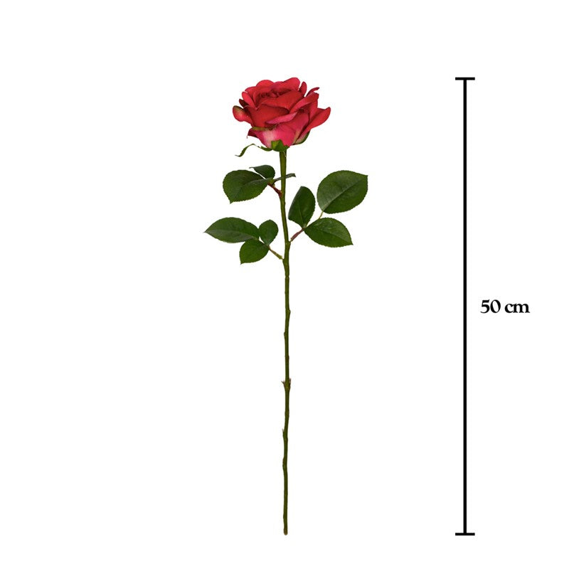 Vara rosa artificial 51 cm real touch
