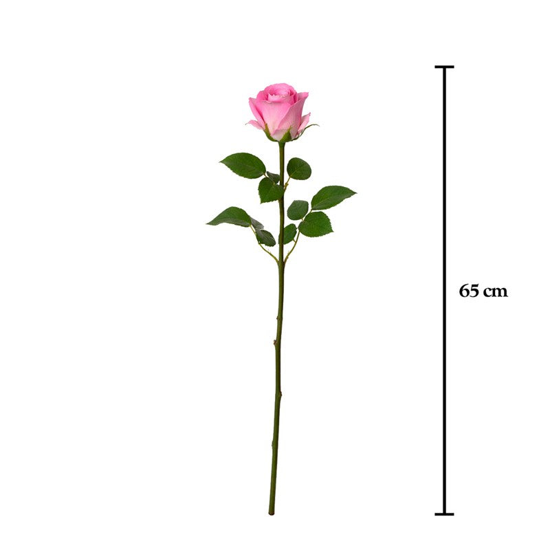 Vara rosa artificial 65 cm real touch