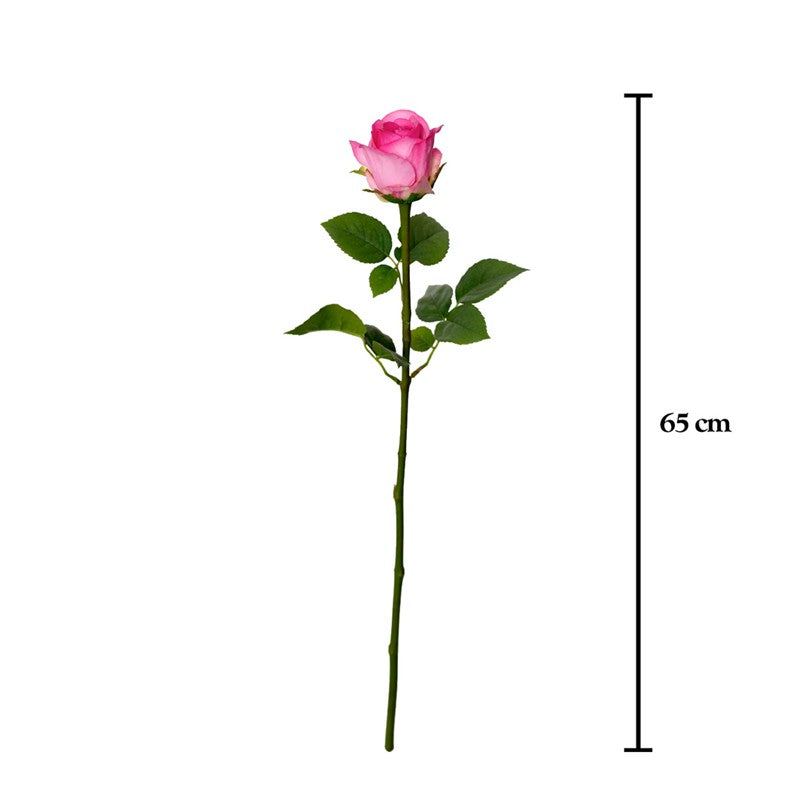 Vara rosa artificial 65 cm real touch