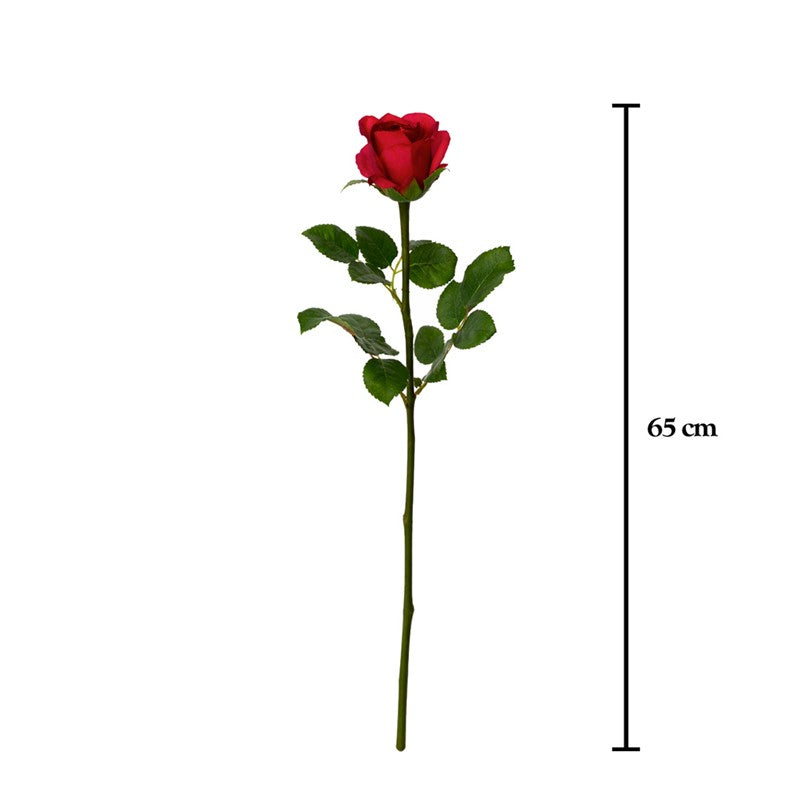 Vara rosa artificial 65 cm real touch