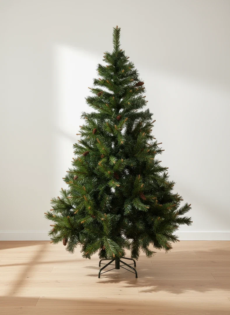 Abeto piñas artificial 210cm