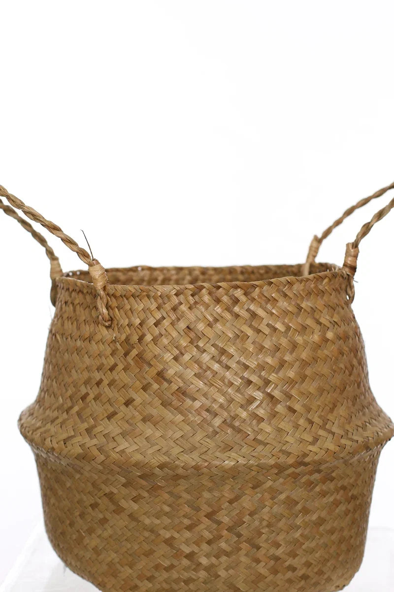 Cesta de mimbre para macetas