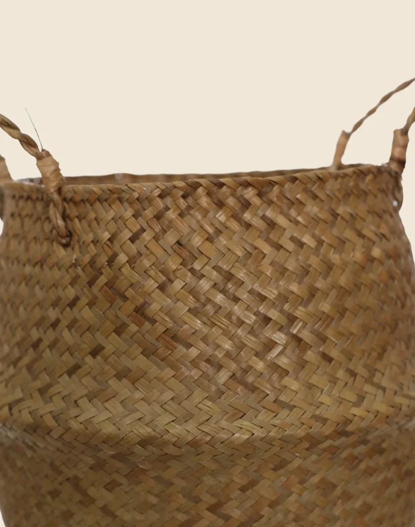 Cesta de mimbre para macetas